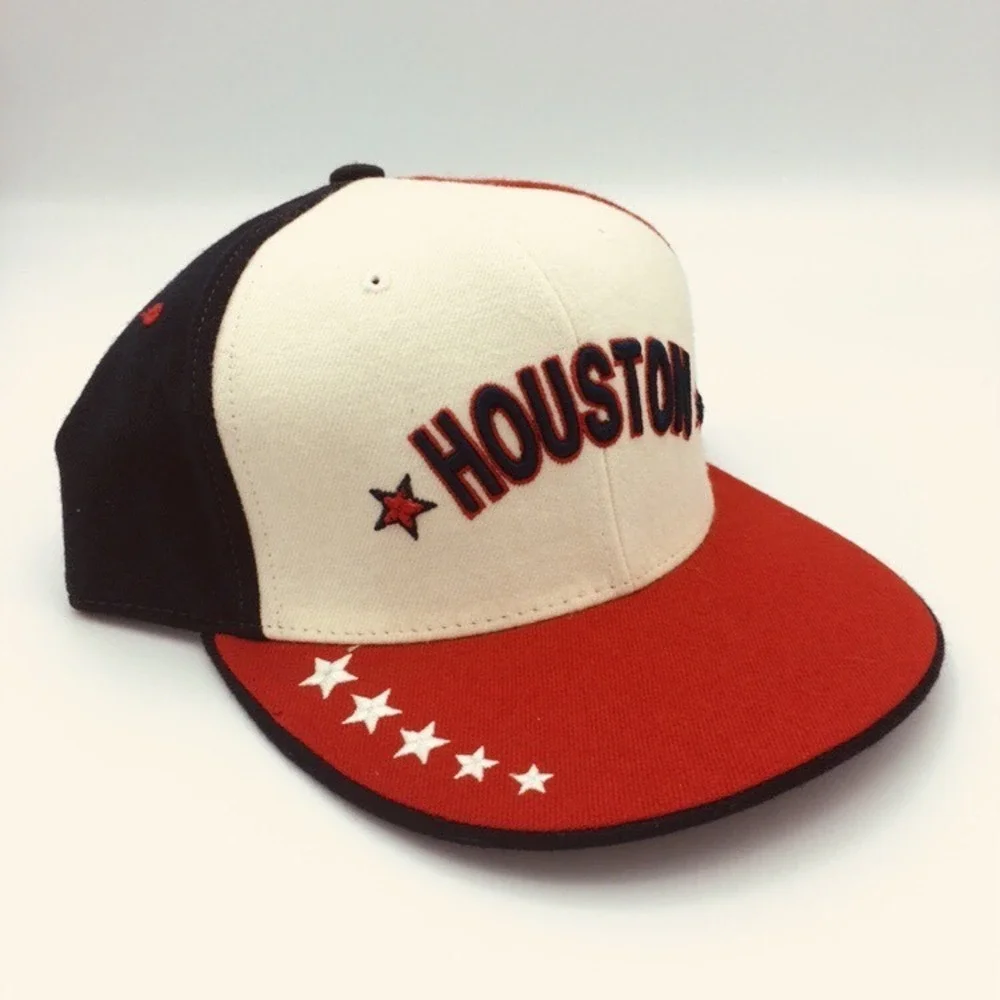Houston Rockets Patriotic Wool Hat Playoffs Collection Basketball Size 7 5/8